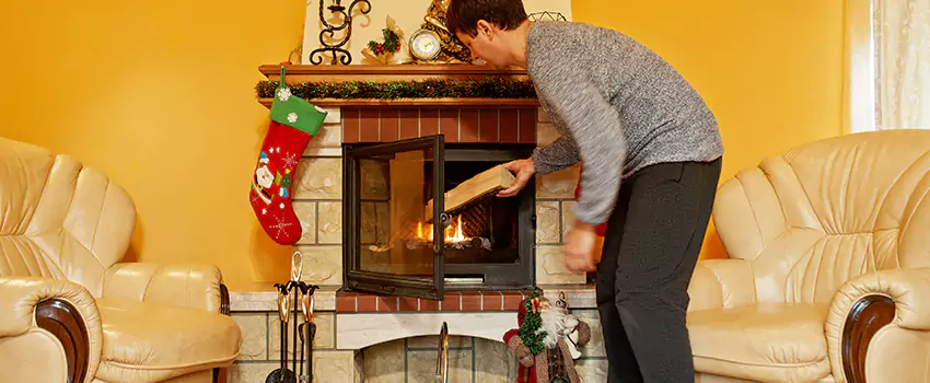 Rusted Metal Fireplace Restoration in Richmond, Virginia